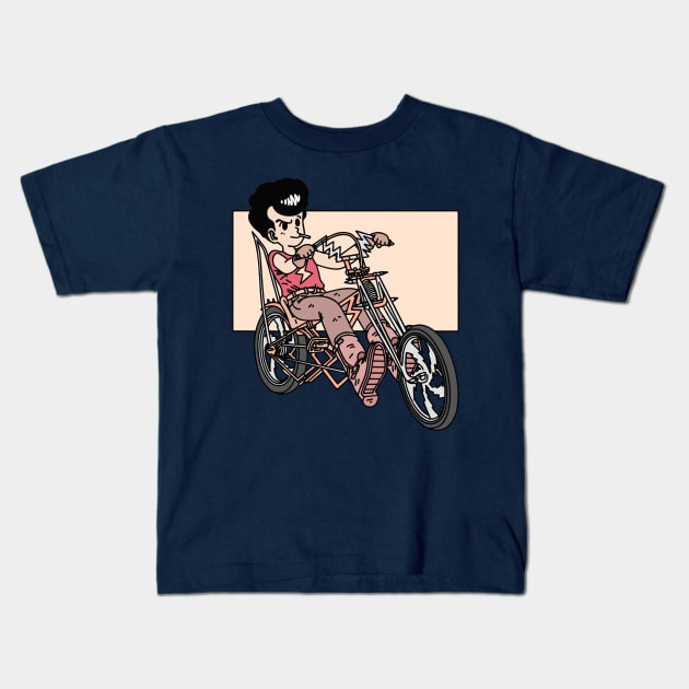 motorcycle chopper Kids T-Shirt by jorgejebraws